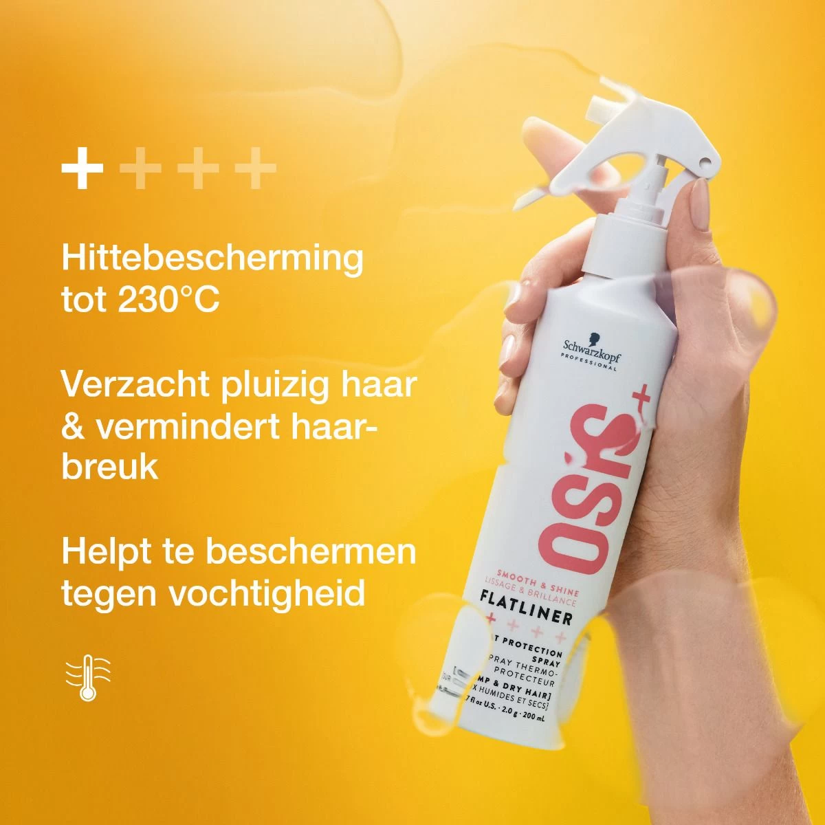 Schwarzkopf OSiS+ Flatliner Heat Protection Spray 200ml - Afbeelding 2